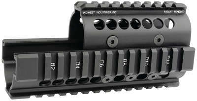 Grips Pads Stocks Midwest Industries Universal MIDWEST AK47/74 QUAD RAIL BLK • Model: Universal